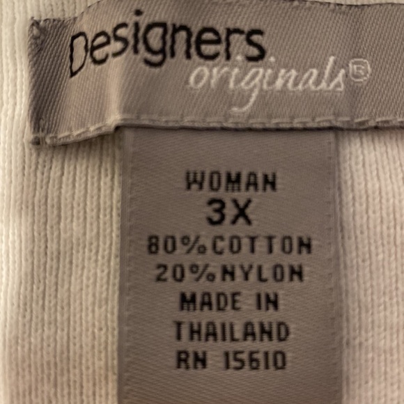 M womens white knit sleeveless stretch top plus size 3X - Picture 4 of 5